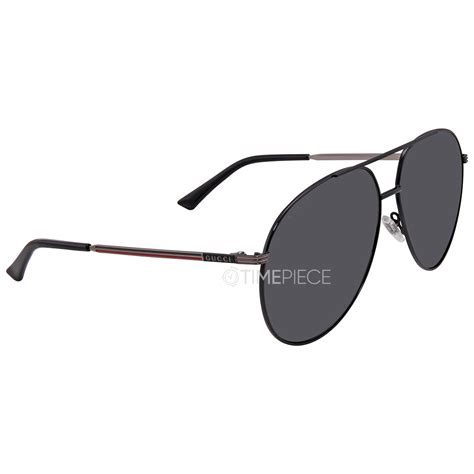 Gucci Grey Aviator Men's Sunglasses GG0832S 001 64